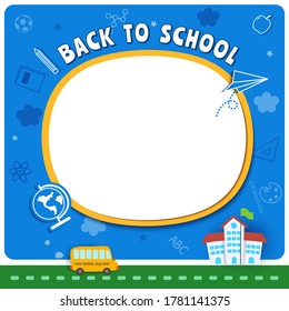 Back to school background with education symbol