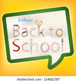 Back to school background. EPS 10 vector file included