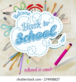 Back to school background. EPS 10 vector file included