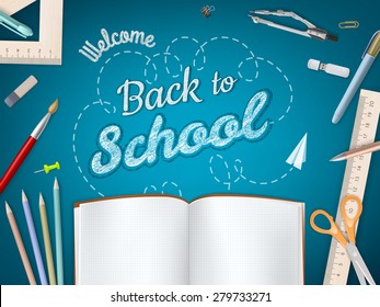 Back to School background. EPS 10 vector file included