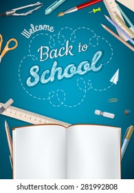 Back to School background. EPS 10 vector file included