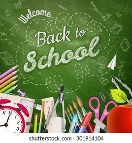 Back to school background. EPS 10 vector file included