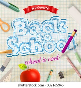 Back to school background. EPS 10 vector file included