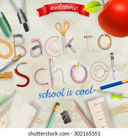 Back to school background. EPS 10 vector file included