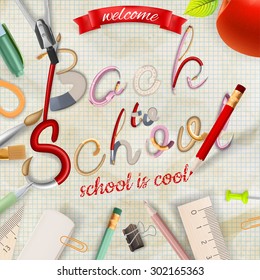 Back to school background. EPS 10 vector file included