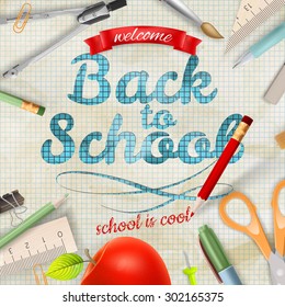 Back to school background. EPS 10 vector file included