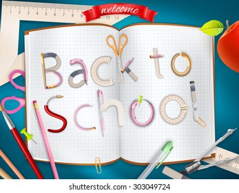 Back to school background. EPS 10 vector file included