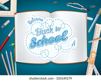 Back to School background. EPS 10 vector file included