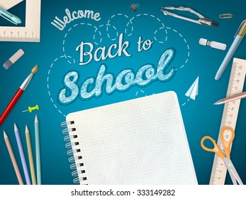Back to School background. EPS 10 vector file included