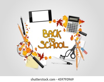 Back to School background. EPS 10 vector file 