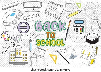 Back to school background. Flat back to school background