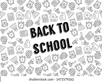 Back to school background for flyer or poster template, vector illustration