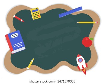 Back to school background for flyer or poster template, vector illustration
