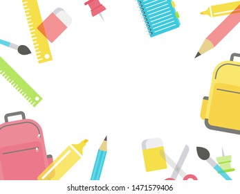Back to school background for flyer or poster template, vector illustration