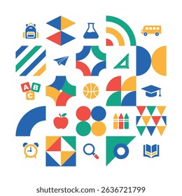 Back to school background geometric