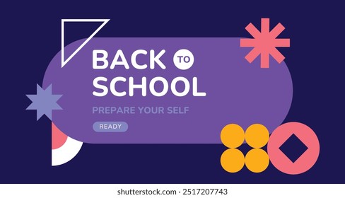 Back to school background. Geometric colorful background for fun business school kids kindergarten play group play ground