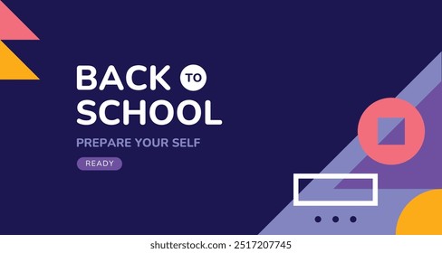 Back to school background. Geometric colorful background for fun business school kids kindergarten play group play ground