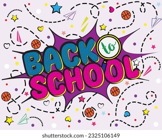 Back to School Background. Back to School Graphic Style.