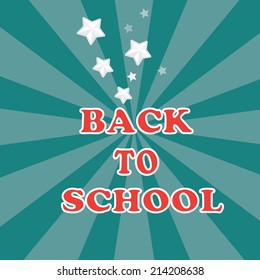 Back to School background with headline, eps10 vector illustration