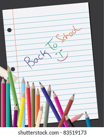 Back to school background  illustration