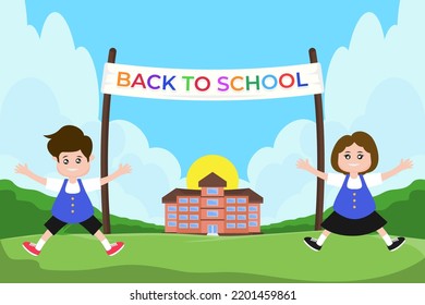 back to school background illustration vector