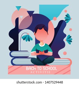 Back to school background with  Lettering for banners, posters, flyers. Creative sketch design advertising