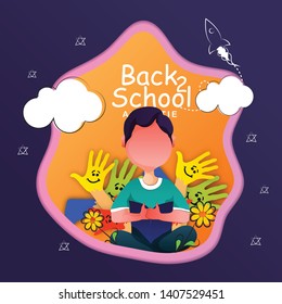 Back to school background with  Lettering for banners, posters, flyers. Creative sketch design advertising