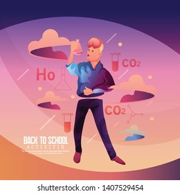 Back to school background with  Lettering for banners, posters, flyers. Creative sketch design advertising