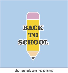 back to school background with a pencil