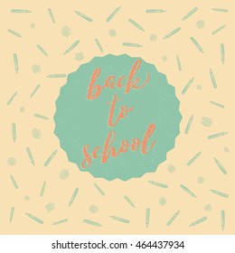 Back to school background with pencil doodles icons