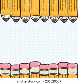 Back to school background with pencils