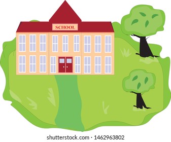Back to school background poster. School. Education concept, for your advertising brochure, vector illustration. copy space