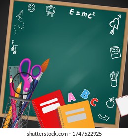 Back to school background and poster or promotion