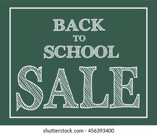 Back to school background sale, vector illustration.