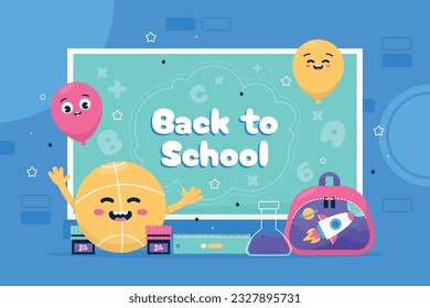 back to school background. back to school season. Vector illustration. poster, banner, flyer. sale banner. stationery background. school season start. school beginning concept. schools accessories.