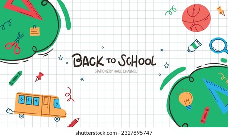 back to school background. back to school season. Vector illustration. poster, banner, flyer. sale banner. stationery background. school season start. school beginning concept. schools accessories.