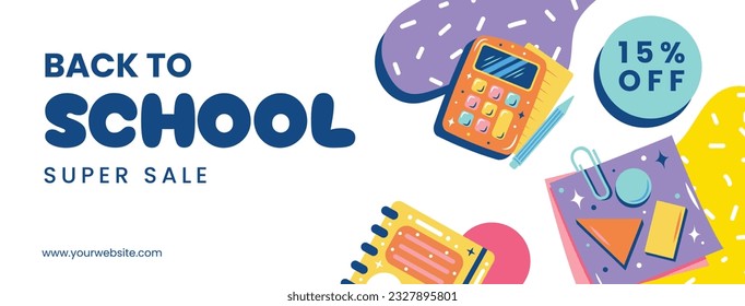 back to school background. back to school season. Vector illustration. poster, banner, flyer. sale banner. stationery background. school season start. school beginning concept. schools accessories.