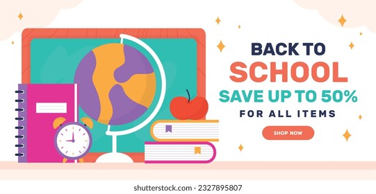 back to school background. back to school season. Vector illustration. poster, banner, flyer. sale banner. stationery background. school season start. school beginning concept. schools accessories.