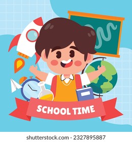 back to school background. back to school season. Vector illustration. poster, banner, flyer. sale banner. stationery background. school season start. school beginning concept. schools accessories.