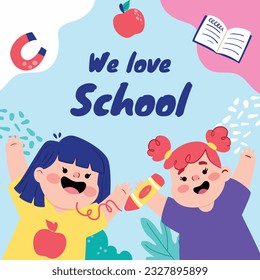 back to school background. back to school season. Vector illustration. poster, banner, flyer. sale banner. stationery background. school season start. school beginning concept. schools accessories.