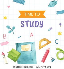 back to school background. back to school season. Vector illustration. poster, banner, flyer. sale banner. stationery background. school season start. school beginning concept. schools accessories.