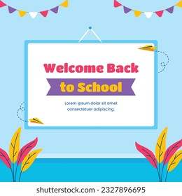 back to school background. back to school season. Vector illustration. poster, banner, flyer. sale banner. stationery background. school season start. school beginning concept. schools accessories.