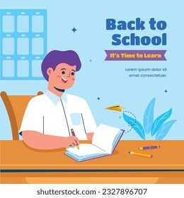 back to school background. back to school season. Vector illustration. poster, banner, flyer. sale banner. stationery background. school season start. school beginning concept. schools accessories.