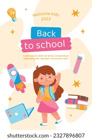 back to school background. back to school season. Vector illustration. poster, banner, flyer. sale banner. stationery background. school season start. school beginning concept. schools accessories.
