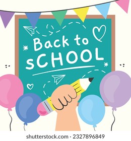 back to school background. back to school season. Vector illustration. poster, banner, flyer. sale banner. stationery background. school season start. school beginning concept. schools accessories.