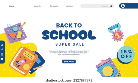back to school background. back to school season. Vector illustration. poster, banner, flyer. sale banner. stationery background. school season start. school beginning concept. schools accessories.