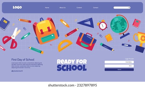 back to school background. back to school season. Vector illustration. poster, banner, flyer. sale banner. stationery background. school season start. school beginning concept. schools accessories.