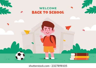 back to school background. back to school season. Vector illustration. poster, banner, flyer. sale banner. stationery background. school season start. school beginning concept. schools accessories.