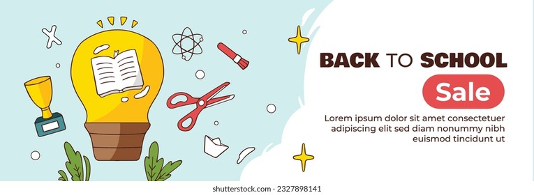 de vuelta a la escuela. de vuelta a la temporada escolar. Ilustración vectorial. afiche, pancarta, volante. banner de venta. fondo de papel. inicio de la temporada escolar. concepto de inicio escolar. accesorios escolares.