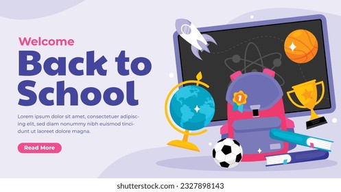 back to school background. back to school season. Vector illustration. poster, banner, flyer. sale banner. stationery background. school season start. school beginning concept. schools accessories.